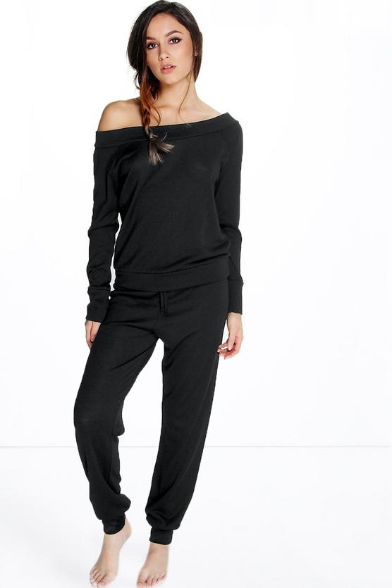 Cara Bardot Top And Trouser Loungewear Set